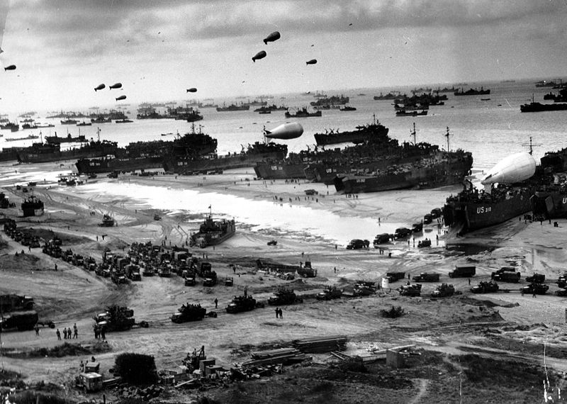 Historic photo of Normandy invasion