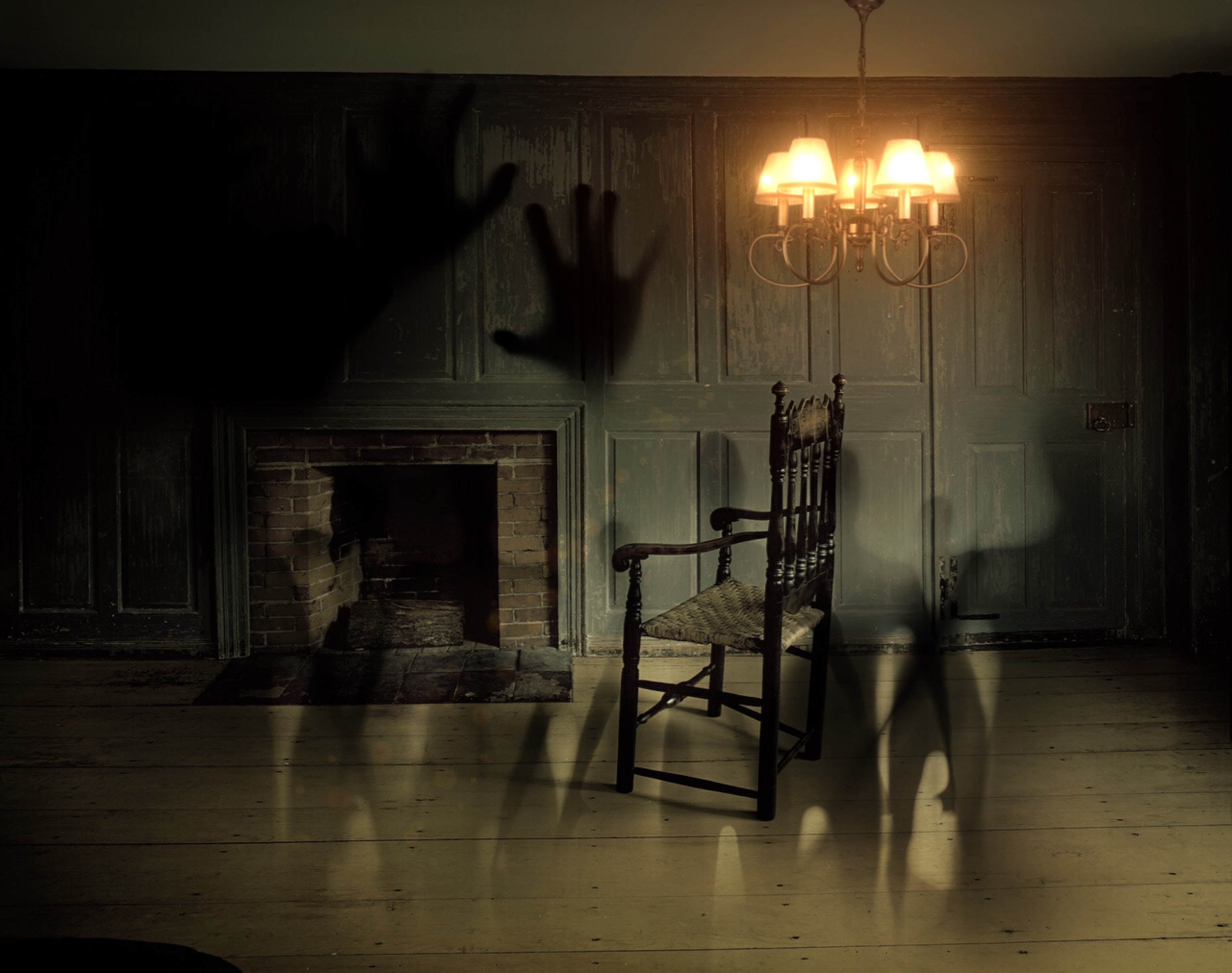 creepy room with spirits
