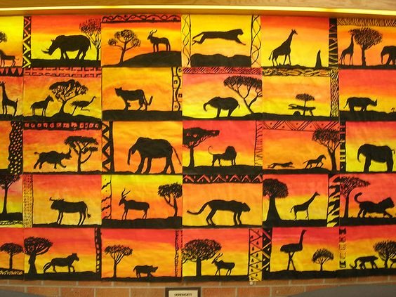 safari animal painting