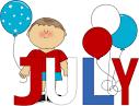 word july with balloons