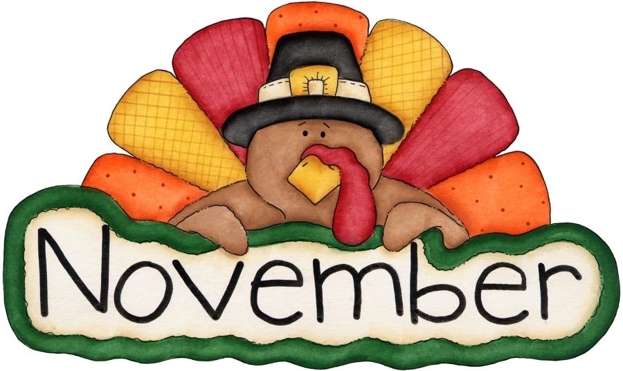 word November with a turkey
